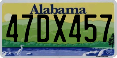 AL license plate 47DX457