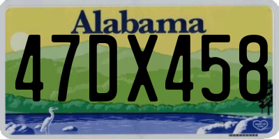 AL license plate 47DX458
