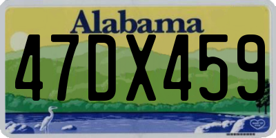AL license plate 47DX459