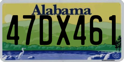 AL license plate 47DX461