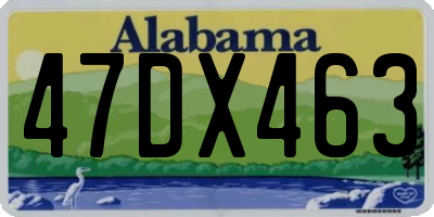 AL license plate 47DX463