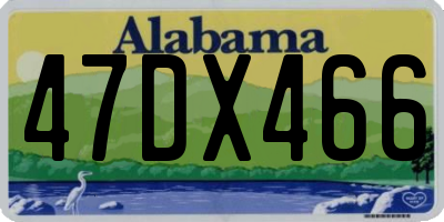 AL license plate 47DX466