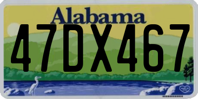 AL license plate 47DX467