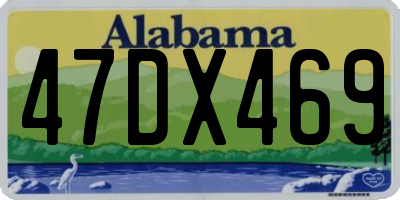 AL license plate 47DX469