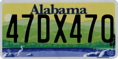 AL license plate 47DX470