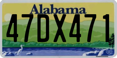 AL license plate 47DX471