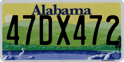 AL license plate 47DX472