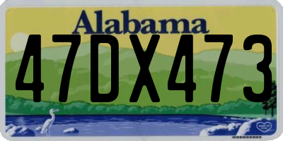 AL license plate 47DX473