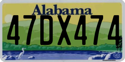 AL license plate 47DX474