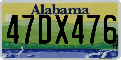 AL license plate 47DX476