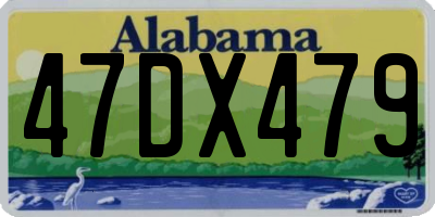 AL license plate 47DX479