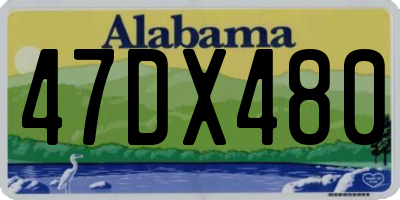 AL license plate 47DX480