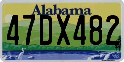 AL license plate 47DX482