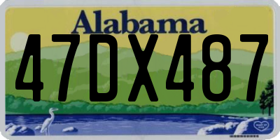 AL license plate 47DX487