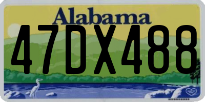 AL license plate 47DX488