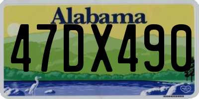 AL license plate 47DX490
