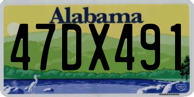 AL license plate 47DX491