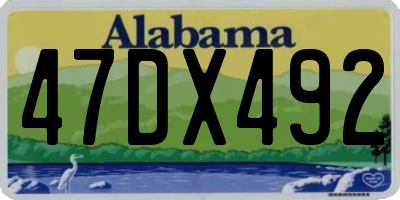 AL license plate 47DX492