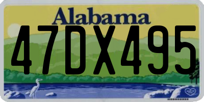 AL license plate 47DX495