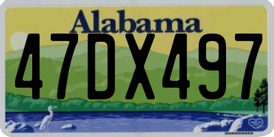 AL license plate 47DX497