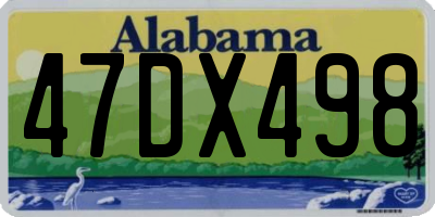 AL license plate 47DX498