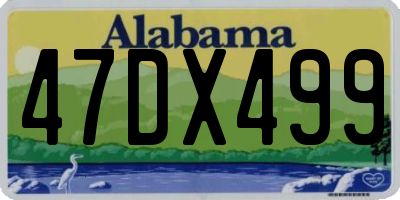 AL license plate 47DX499