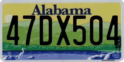 AL license plate 47DX504