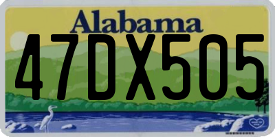 AL license plate 47DX505