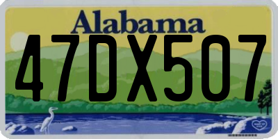 AL license plate 47DX507