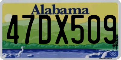 AL license plate 47DX509