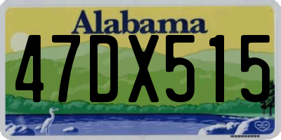 AL license plate 47DX515