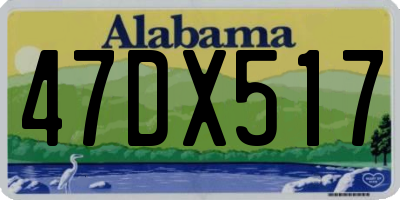 AL license plate 47DX517