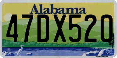 AL license plate 47DX520