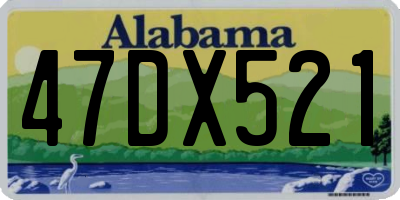 AL license plate 47DX521