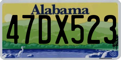 AL license plate 47DX523
