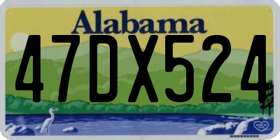 AL license plate 47DX524