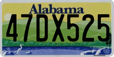 AL license plate 47DX525