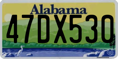 AL license plate 47DX530