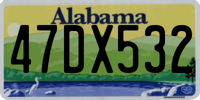 AL license plate 47DX532