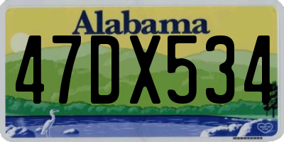 AL license plate 47DX534