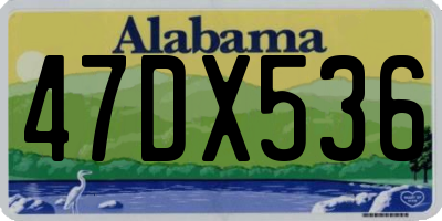 AL license plate 47DX536
