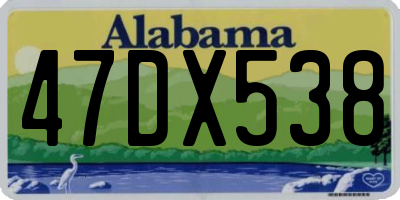 AL license plate 47DX538