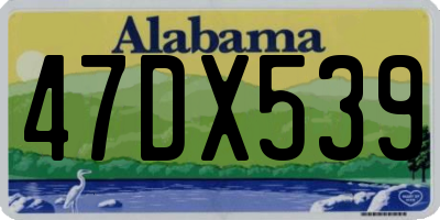AL license plate 47DX539