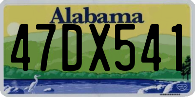 AL license plate 47DX541