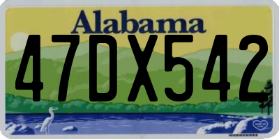 AL license plate 47DX542