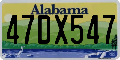 AL license plate 47DX547