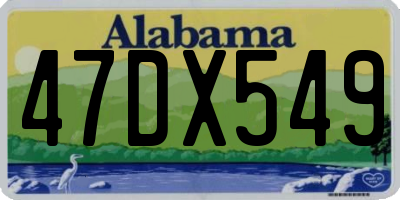 AL license plate 47DX549