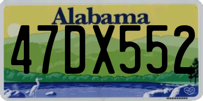AL license plate 47DX552