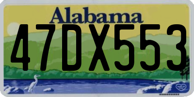 AL license plate 47DX553