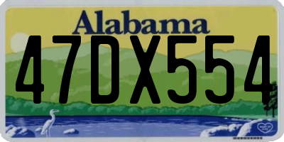 AL license plate 47DX554